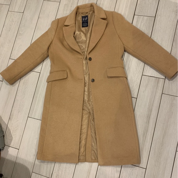 Gap wool coat, camel beige, sz L - Picture 2 of 4